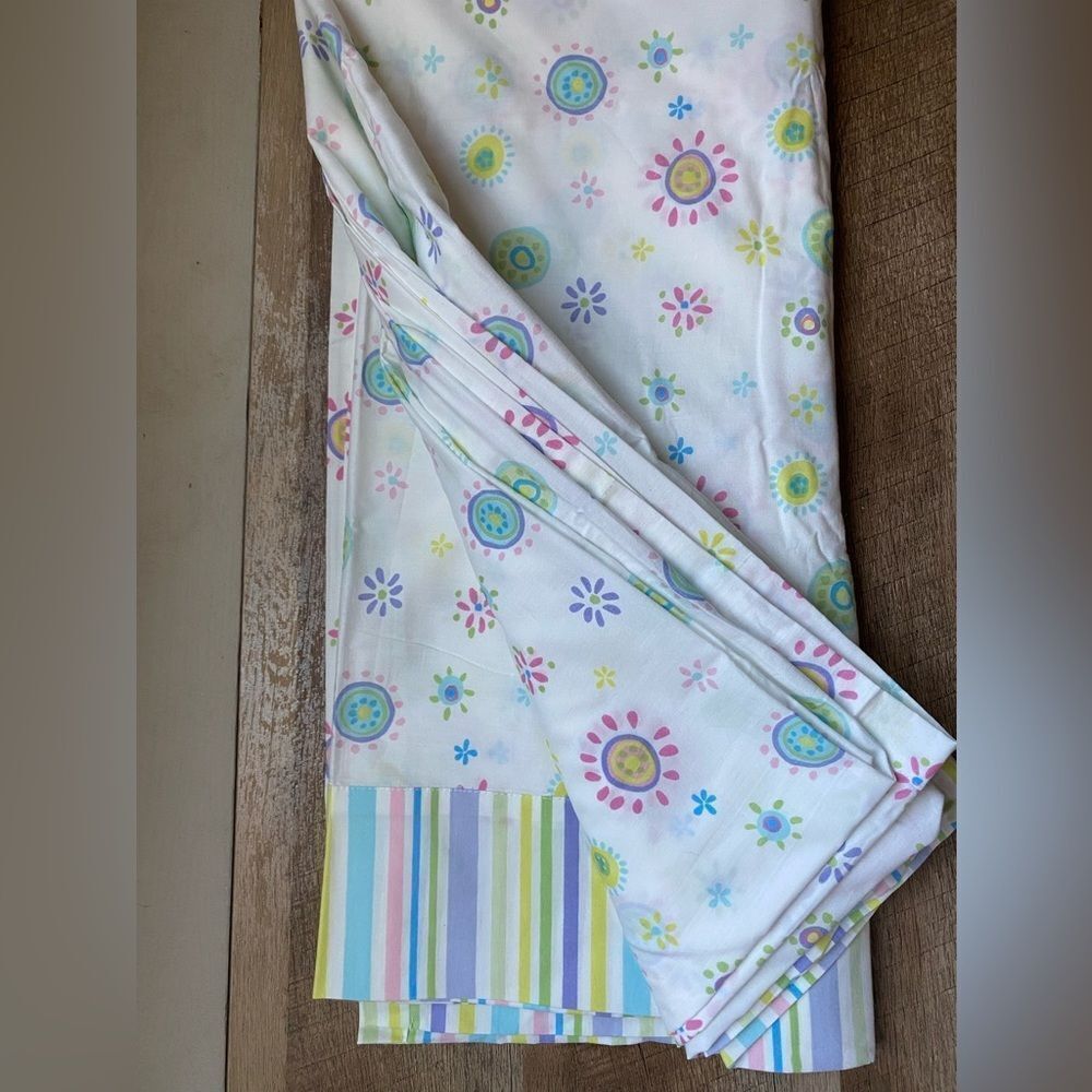 Field Gear Twin Standard Pillowcases Floral and Striped Patterned Fabric